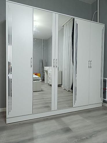 Sifarişlə ev mebeli: Düz dolab, Yataq otağı üçün, Qarderob, Açılan, Korpuslu, 5 qapı — 3
