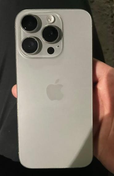 IPhone 15 Pro, Б/у, 256 ГБ, Natural Titanium, Чехол, 83 %