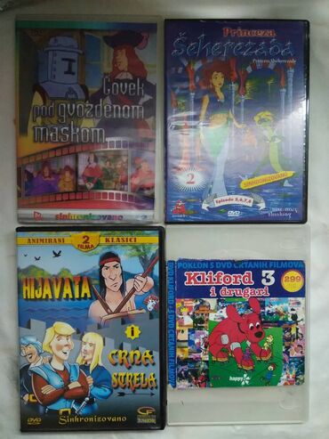 Kasete, CD i DVD: Crtani filmovi sinhronizovani na srpski,cena za kom — 9