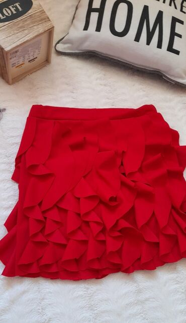 lepršave suknje: S (EU 36), Mini, color - Red