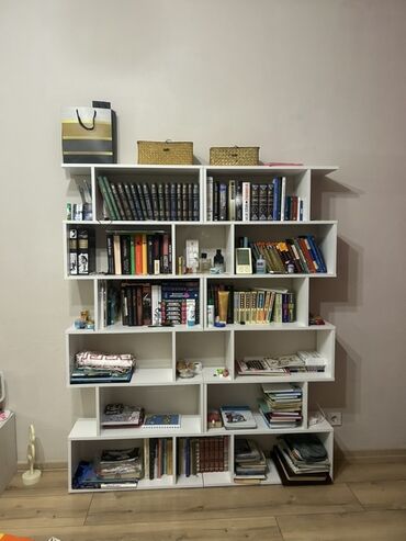 тканевый шкаф для одежды: Стеллаж модульный книжный, белый 2 штуки по 2500 каждый - Материал