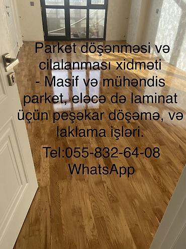 şəkili: Parket döşənməsi və cilalanması xidməti - Masif və mühəndis — 1