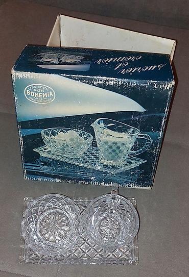 Qab-qacaq və mətbəx ləvazimatları: Çay dəsti, rəng - Ağ, Xrustal, Bohemia, 1 nəfərlik, Çexiya — 2