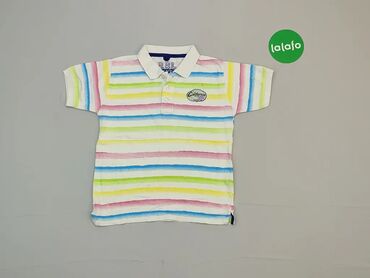 Koszulki: Koszula, 7 lat, wzrost - 122 cm., wzór - Linia, kolor - Kolorowy