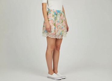plisowane spódnice z koronką: Women`s skirt, size S