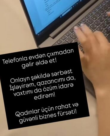 satıcı iş elanı: Evdən çıxmadan telefon vasitəsilə gəlir əldə etmək imkanı təqdim