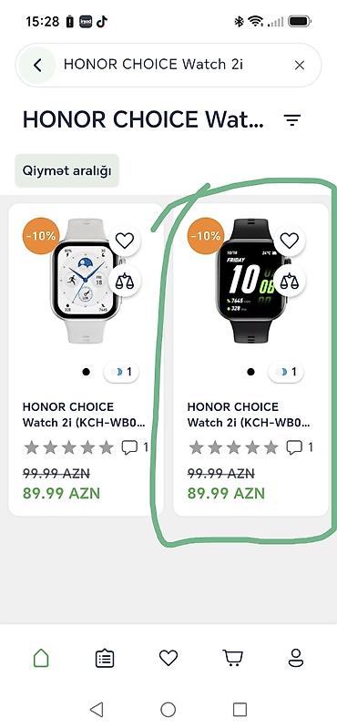 saat alan: HONOR CHOICE Watch 2i (KCH-WB02) – qara rəng. Açilmamish saatdi tep — 2