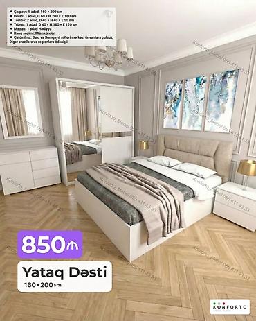 Yataq Dəsti – 160×200 sm Komplekt: - Çarpayı: 1 ədəd, 160×200 sm - lalafo.az -da Yataq Dəsti – 160×200 sm Komplekt: - Çarpayı: 1 ədəd, 160×200 sm -