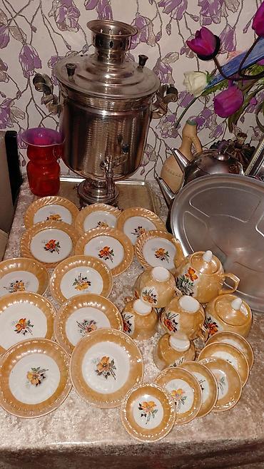 first class cay: Çay dəsti, rəng - Qızılı, Farfor, 6 nəfərlik — 2