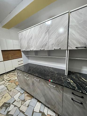 Кухонные гарнитуры: Кухонный гарнитур, Новый, цвет - Серый, ДСП, Бесплатная доставка — 10