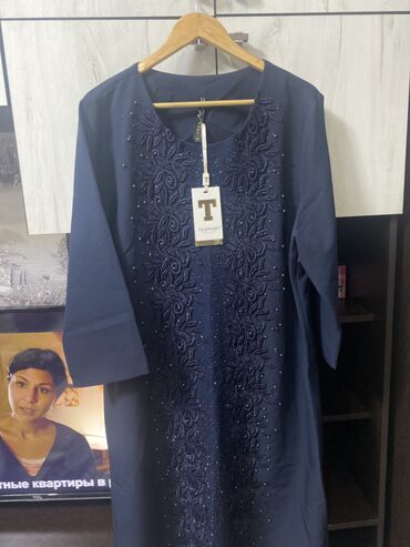 турецкая блуза: Повседневное платье, Турция, Осень-весна, Длинная модель, Турецкое, 8XL (EU 56)