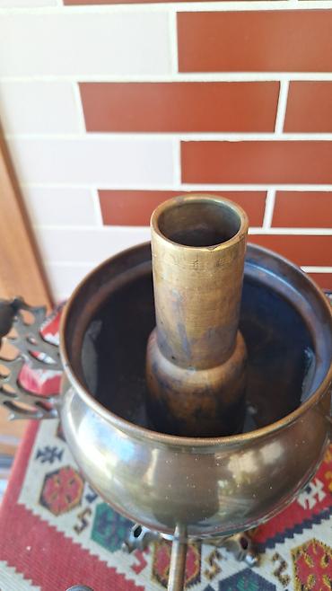 samavar qiyməti: Antik mis samovar.Dəst 5 litr samovar.350 manat - Material: qalın — 3