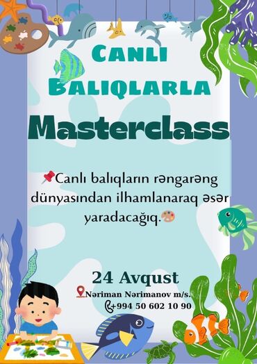 Digər kurslar: Usaqlar ucun baliq masterclass i. Baliqlar ve akvarium usaqlarin