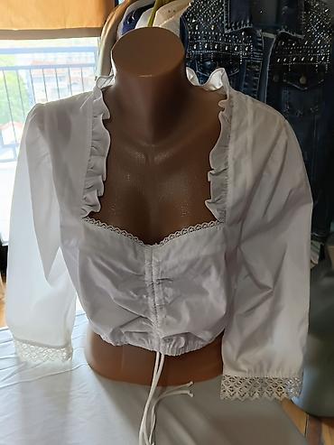 Bluze: Bela ženska bluzica – tradicionalni/dirndl stil dve nove - Model — 2