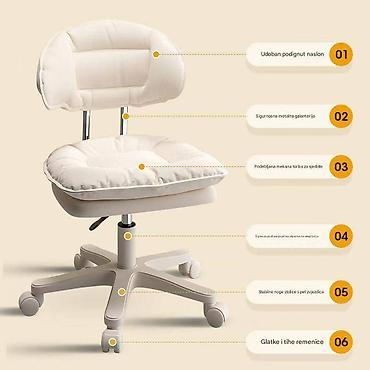 Kancelarijske stolice: Ergonomska radna stolica sa jastucima – podesiva i tiha - Udoban — 3