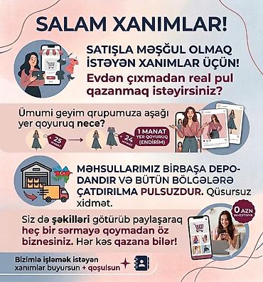 онлайн подработка: Kim pul qazanmaq isdirse qrupa salım paylaşımlardan satış edib pul — 1