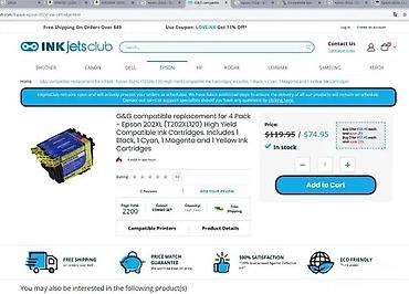 Skeneri: Kingway 202XL kompatibilni set kertridža za štampač – visokog — 4