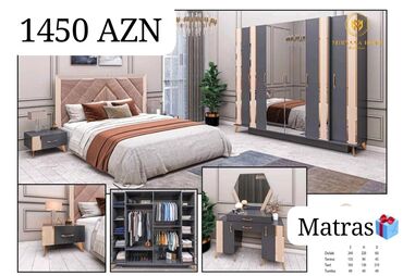 дачная мебель баку: *Yataq desti 1450 AZN* Orginal fabrik istehsali Matras 🎁 *Baki ve