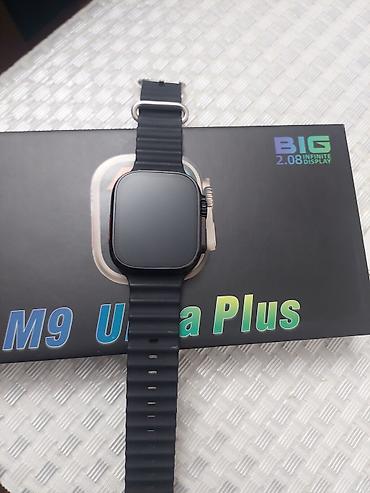 smart saat t800: M9 Ultra Plus ağıllı saat - 2.08" BIG Infinite Display – iri — 1