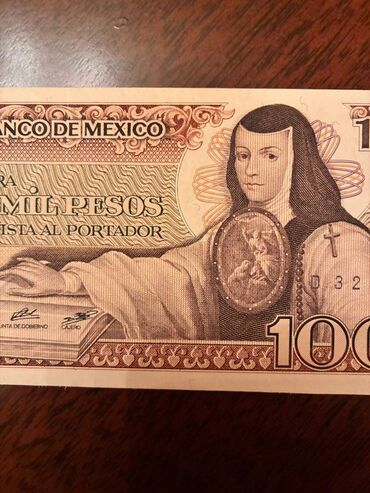 Digər kolleksiyalar: Mexico 1000 Peso 1985 Oldugca cox gozel dizaynda olan, esl