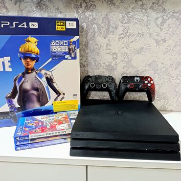 playstation 5 ikinci el: PS4 PRO 1TB, 2pult +20oyun, ideal qutusunda tam komplekt Hədiyyə türk