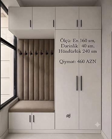 rr mebel: Yeni Dəhliz Dolabı Ölçü: 160×40×240 *Qiymət: 460 ₼* Rəng seçimi — 1
