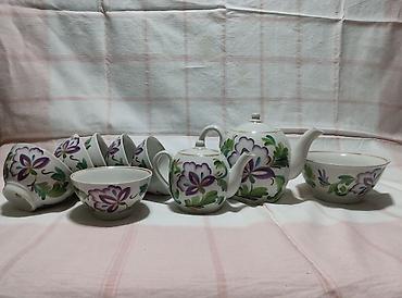 xrom caydan: Çay dəsti, rəng - Ağ, Farfor, 6 nəfərlik — 1