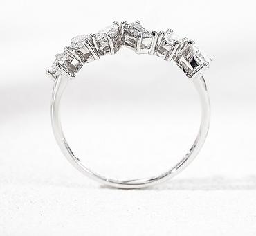 Кольца: 💍 Кольцо из белого золота 750 пробы с лабораторными бриллиантами • — 3