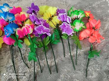 Декоративные цветы: Цветы пластиковые искусственные цветы.
Длина 50см.
50с - 1шт — 2