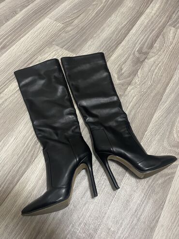 женское туфли: Сапоги, 36.5, цвет - Черный