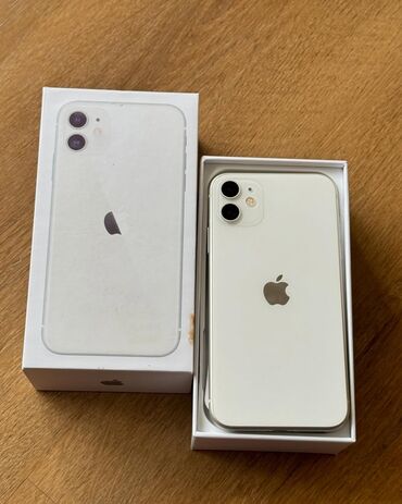 Apple iPhone: IPhone 11, 128 GB, Ağ, Zəmanət, Face ID, Sənədlərlə