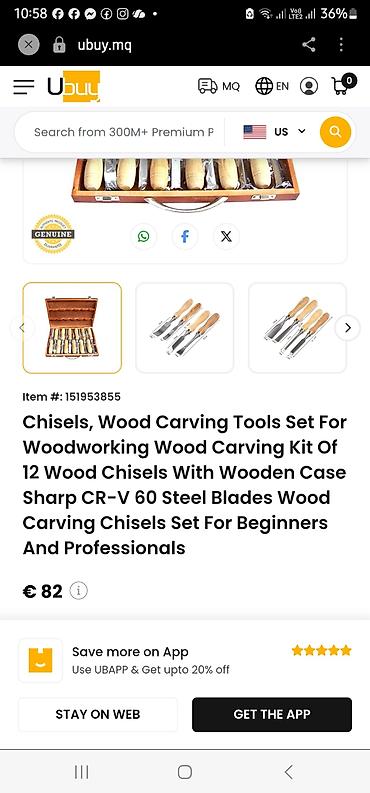 drvene merdevine ikea: Set dleta za rezbarenje drveta – 12 komada u drvenoj kutiji - Komplet — 5