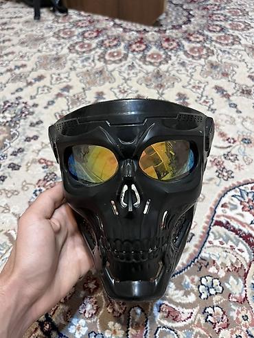 alet cantası: Qara “skull” dizaynlı tam üz maskası - Material: sərt plastik korpus — 3