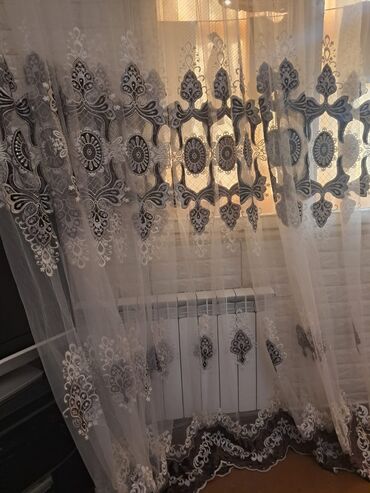 Pərdə və tüllər: Yeni, Tül, rəng - Ağ — 3