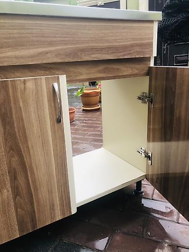Кухонные шкафы: Mətbəx üçün paslanmayan polad lavabo və alt dolab komplekti - Üst — 2