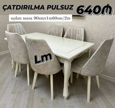 Masa və oturacaq dəstləri: Möhtəşəm masa dəsti👑 Yüksək keyfiyyətlə DİQQƏT🆘TƏLƏSİN🆘 Qiymət 
