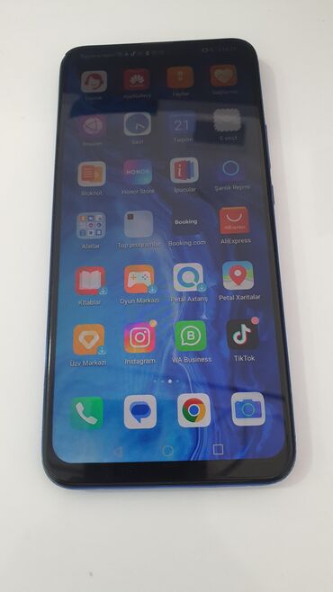 mobile: Honor 9X Pro, 128 ГБ, цвет - Голубой, Сенсорный, Отпечаток пальца, Две SIM карты