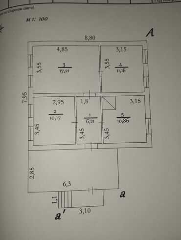 Продажа домов: Дом, 91 м², 5 комнат, Собственник, Старый ремонт