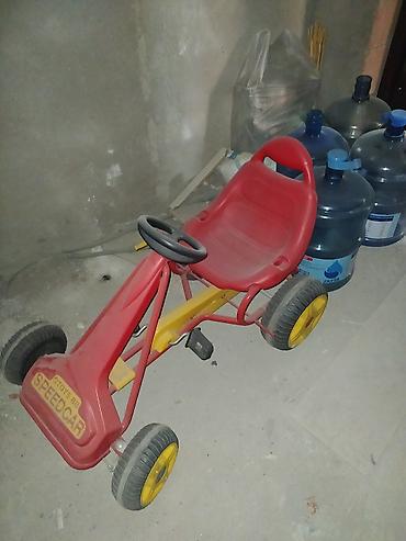Velosipedlər: Uşaq pedallı kart – GToys 88 SPEEDCAR - Rəng: qırmızı/göyərti-sarı — 4