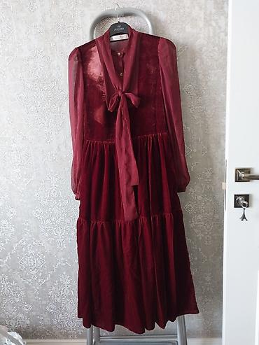 pull and: Повседневное платье, Осень-весна, Длинная модель, Шифон, S — 4