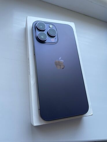 мак боок: IPhone 14 Pro Max, Б/у, 1 ТБ, Deep Purple, Коробка, 87 %