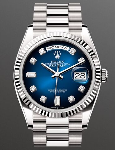 часы для мужчин: Люксовая реплика Rolex Day Date Blue (редкая модель) Ваш стиль - ваше