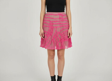 różowa plisowane spódnice mohito: Spódnica damska, rozmiar 2XS