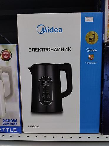 умный катлы: Электрочайник Midea MK-9093 - Цвет: черный, лаконичный корпус - — 1
