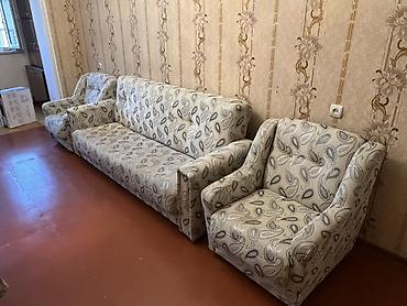 kreditlə divan: Mebel dəsti – 1 divan + 2 kreslo - Tərkib: uzun üçnəfərlik divan və — 1