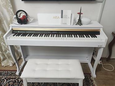 org pa 80: Aria AR-8817 rəqəmsal piano – ağ korpuslu, 88 klavişli model — 2