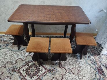 stol stul kuxna ucun: Для кухни, Прямоугольный стол, 4 стула