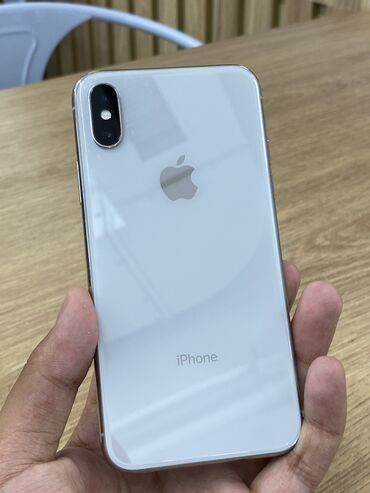 iphone смартфон: IPhone X, Колдонулган, 256 ГБ, Ак, 100 %