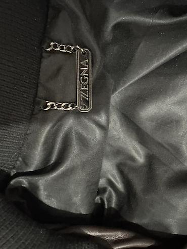 эрмен чоп: Куртка ZEGNA в стиле пуховика из гладкого материала с кожаным — 4