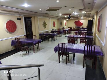 Restoran, kafelər: Qaraev metrosuna yaxın yerləşən ümumi sahəsim olan,10 otağlı — 10